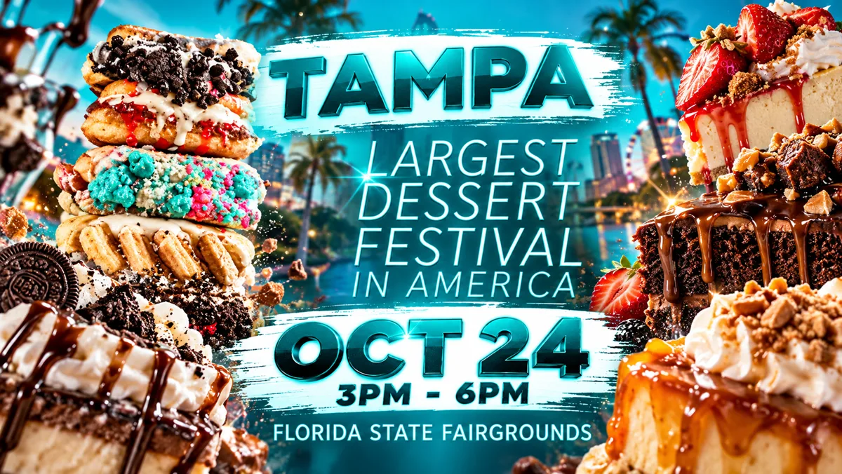 Dessert Wars Tampa poster: October 24, 3 PM to 6 PM, Florida State Fairgrounds