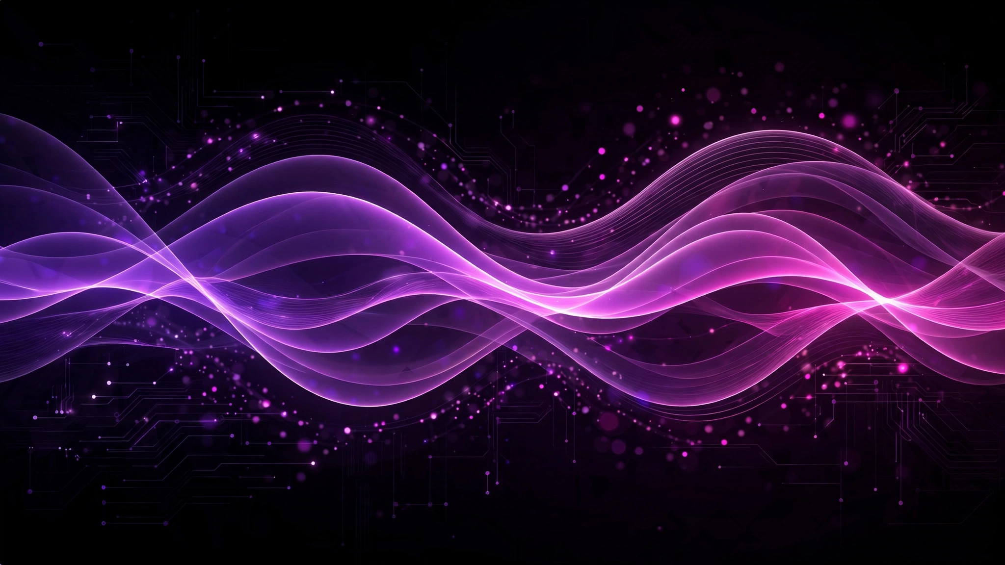 Purple audio waveform visualization on dark background