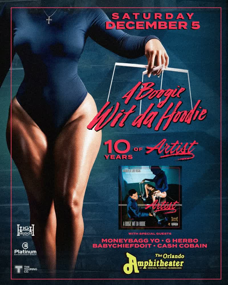 A Boogie Wit da Hoodie flyer, Orlando Amphitheater Orlando