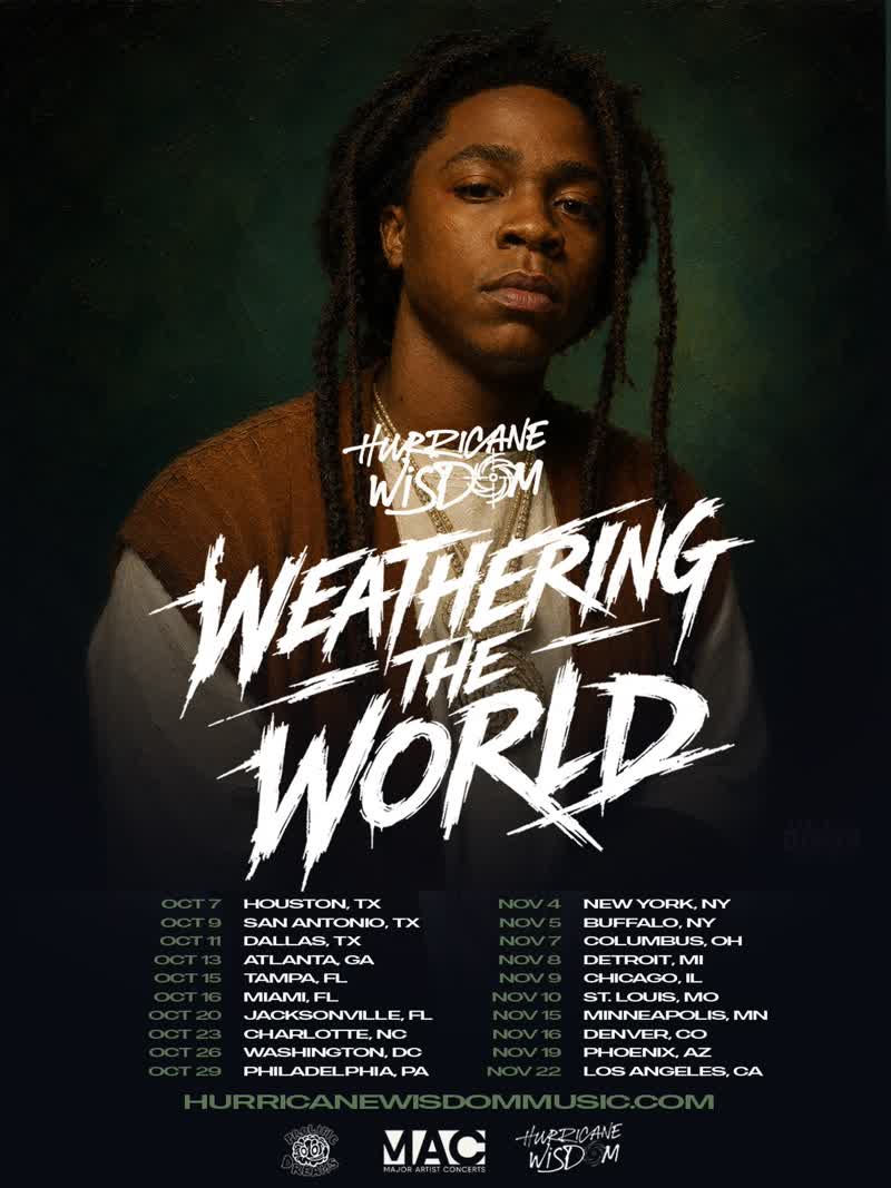 Hurricane Wisdom Weathering The World Tour poster