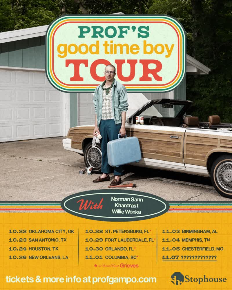 Prof Good Time Boy Tour poster