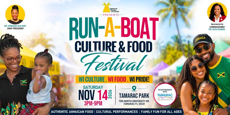 Run-A-Boat Culture and Food Festival flyer, Tamarac Park, Tamarac