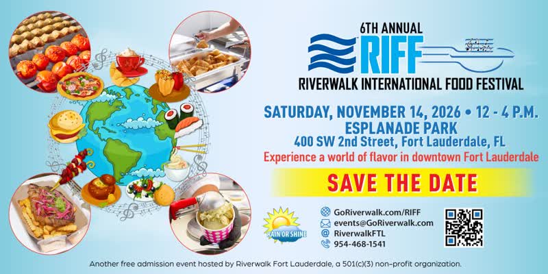 Sixth Annual Riverwalk International Food Festival event flyer