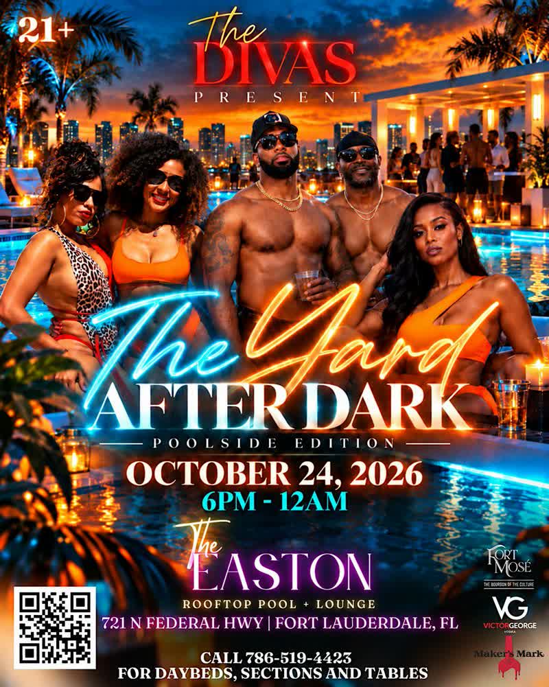The Yard After Dark Poolside Edition rooftop pool party flyer