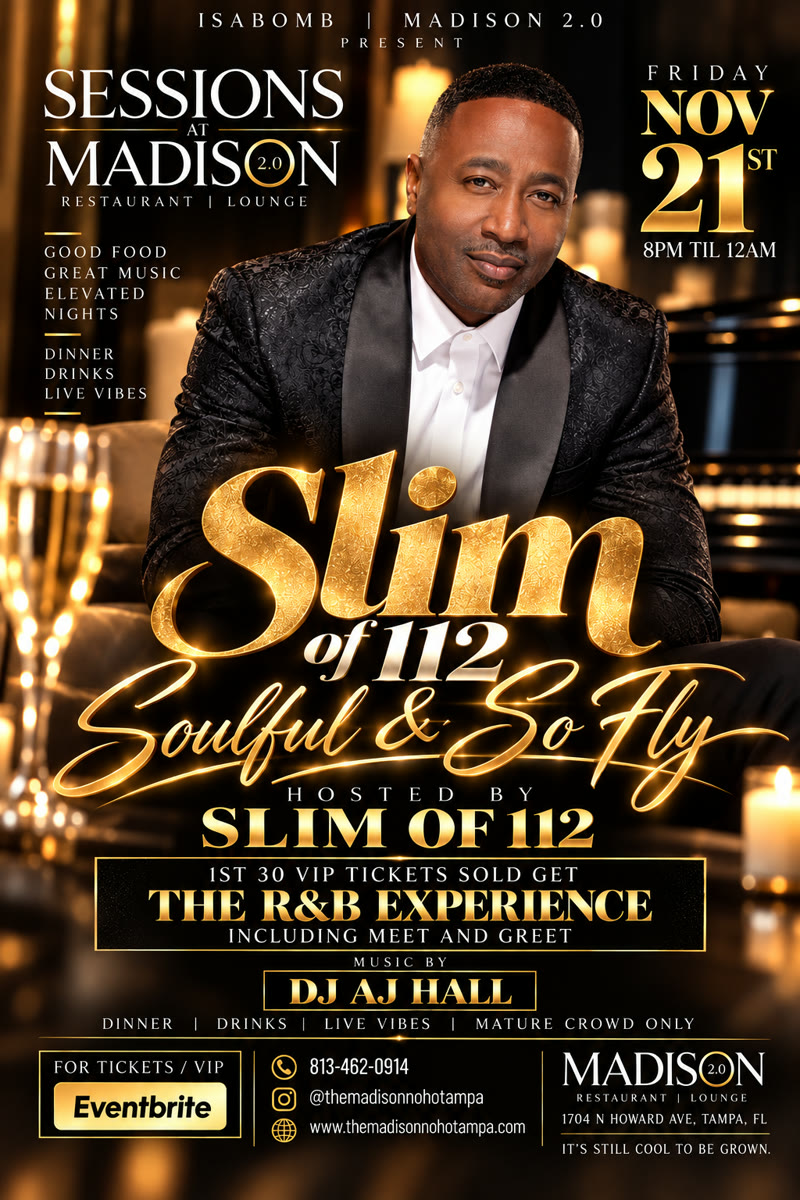Slim From 112 (Soulful and So Fly) event flyer