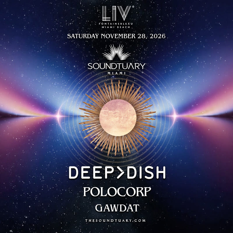 Soundtuary at LIV Miami event flyer
