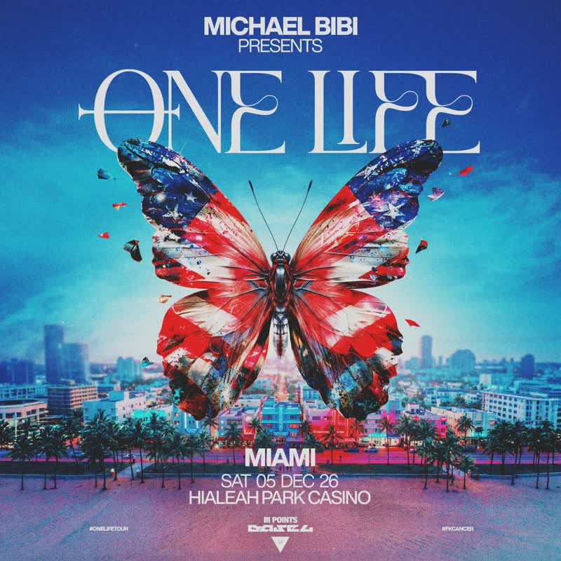 Michael Bibi One Life at Hialeah Park Casino event flyer