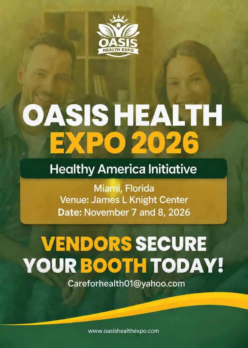 Oasis Health Expo 2026 event flyer
