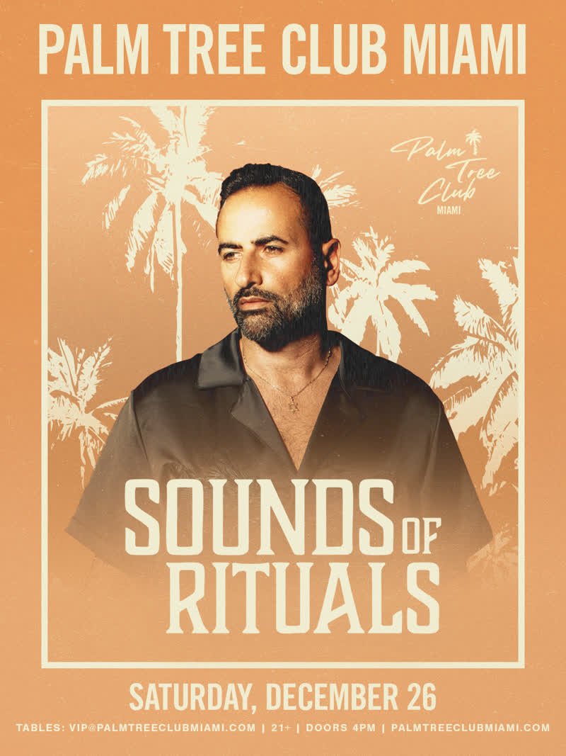 Sounds of Rituals at Palm Tree Club Miami event flyer