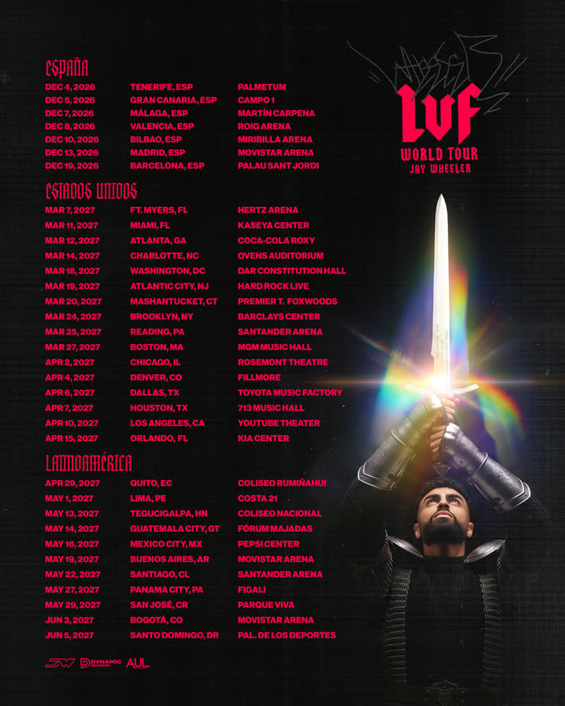 Jay Wheeler La Voz Favorita Tour Estero event flyer
