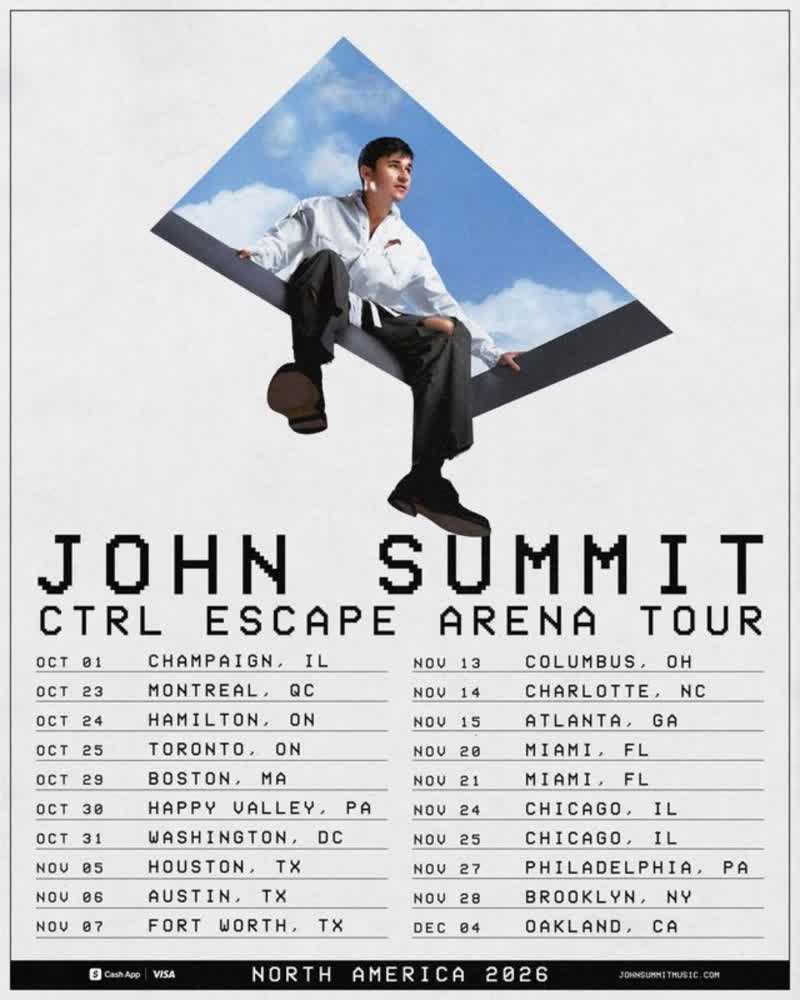 John Summit CTRL ESCAPE Tour Miami event flyer