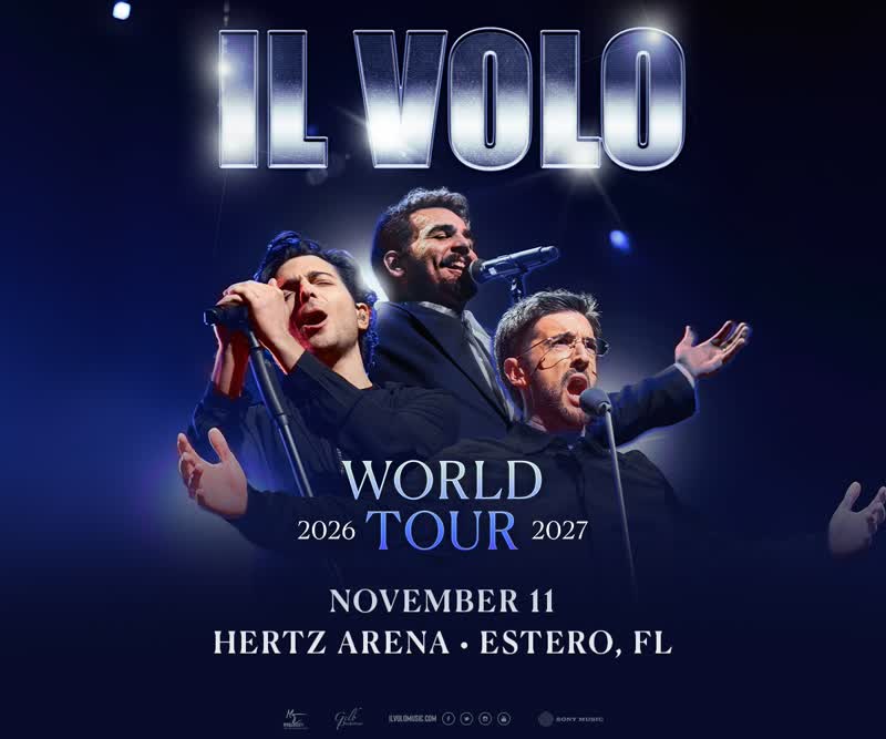 Il Volo World Tour poster, Hertz Arena Estero