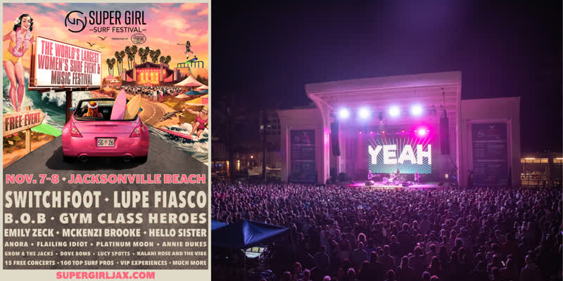 Super Girl Festival Jacksonville Beach event flyer