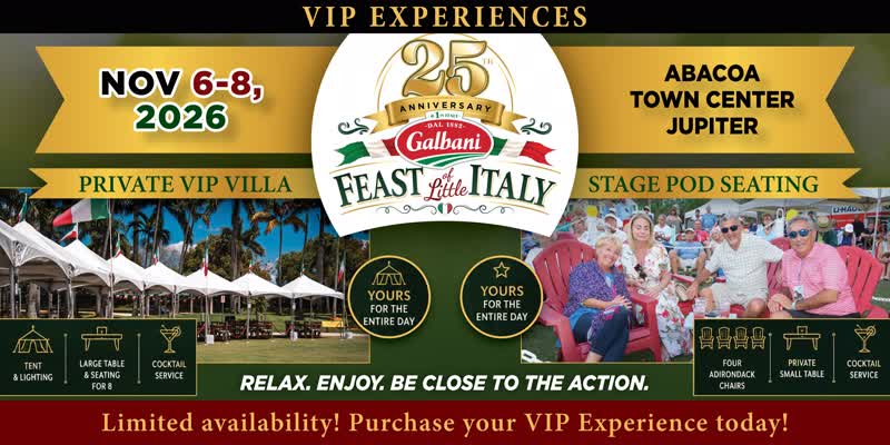 25th Annual Galbani Feast of Little Italy flyer, Abacoa Town Center Jupiter