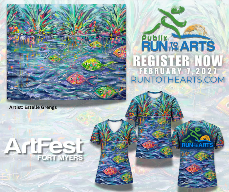 Publix Run to the Arts 5K flyer for ArtFest Fort Myers, February 7, 2027