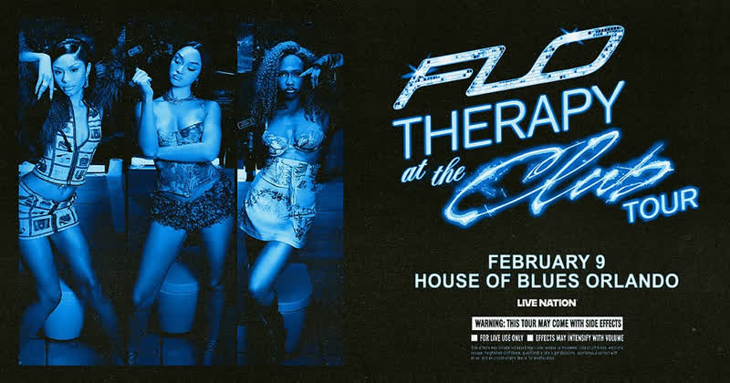 FLO Therapy At The Club Tour poster, House of Blues Orlando