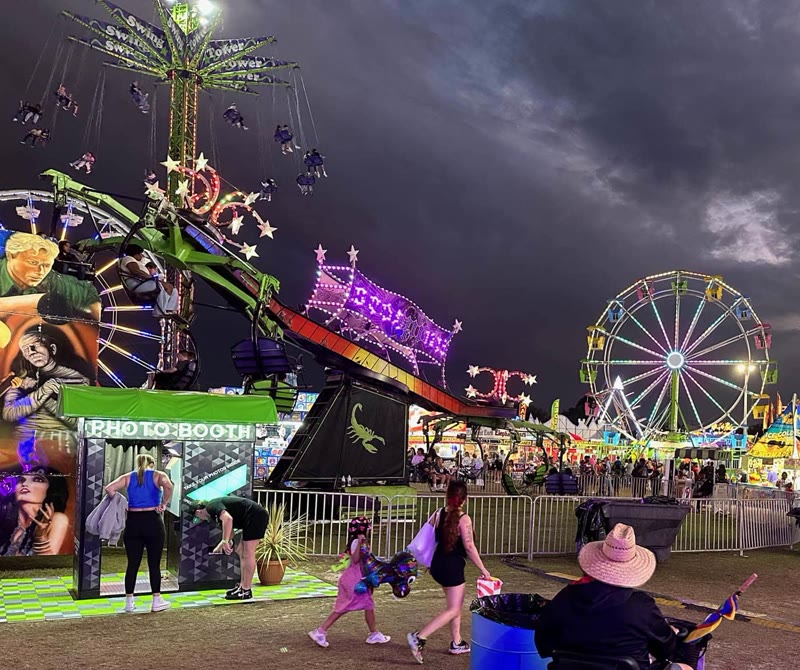 Florida Strawberry Festival midway in Plant City