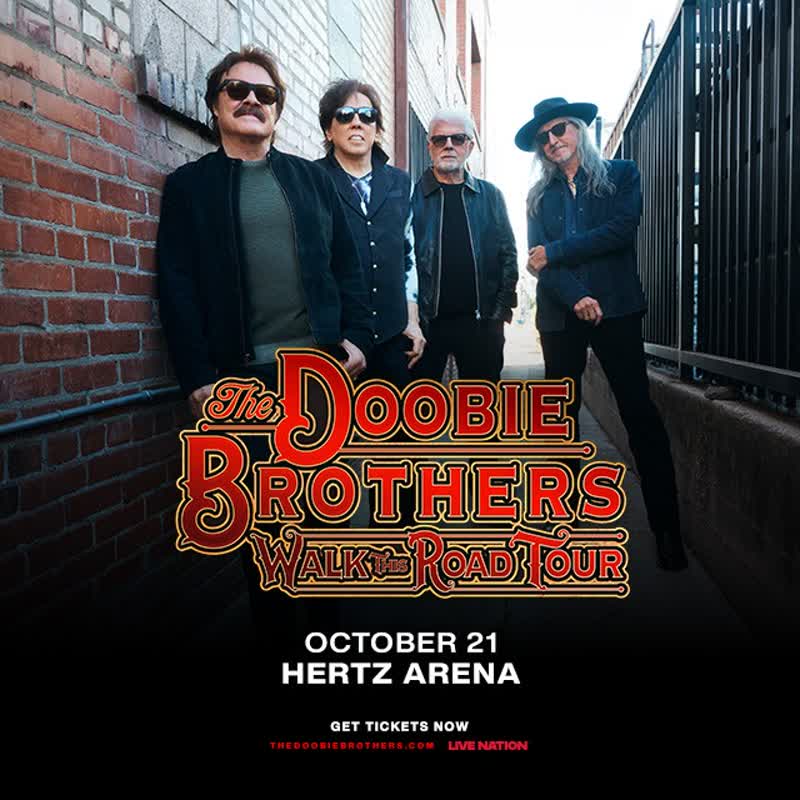 The Doobie Brothers Walk This Road Tour flyer with October 21 date, Hertz Arena Estero