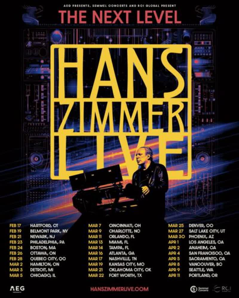 Hans Zimmer Live The Next Level flyer, Kaseya Center Miami