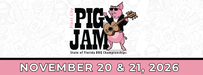 Plant City Pig Jam flyer, Randy Larson Softball Fourplex, Plant City