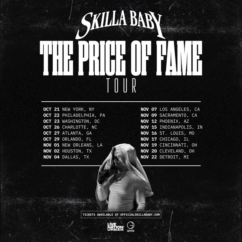 Skilla Baby The Price of Fame Tour Orlando event flyer