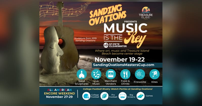 Sanding Ovations Masters Cup official poster, Treasure Island Beach, Treasure Island