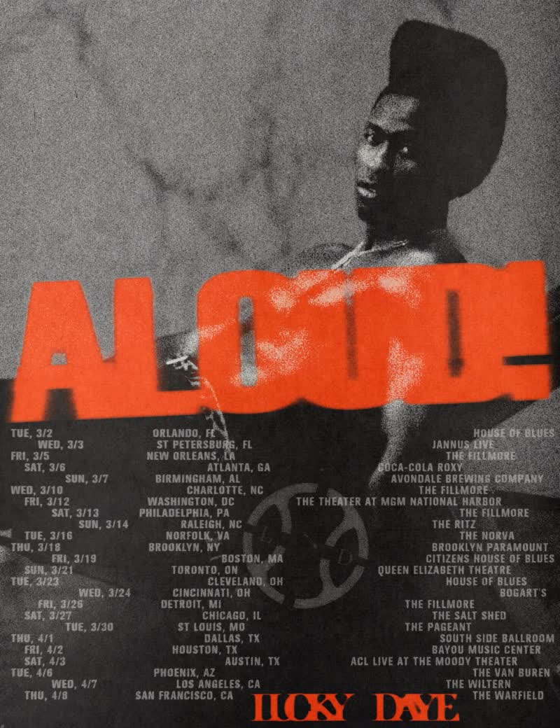 Lucky Daye: The ALOUD! Tour Orlando event flyer