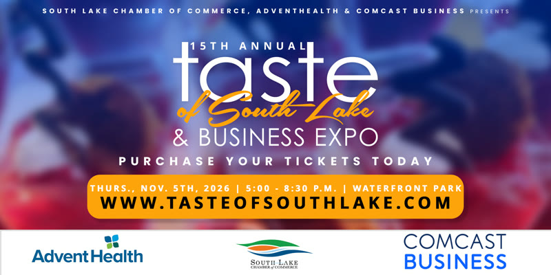 15th Annual Taste of South Lake and Business Expo flyer, Waterfront Park, Clermont