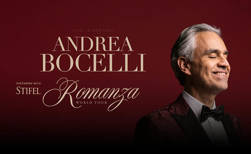 Andrea Bocelli Romanza 30th Anniversary World Tour poster, Hard Rock Live, Hollywood