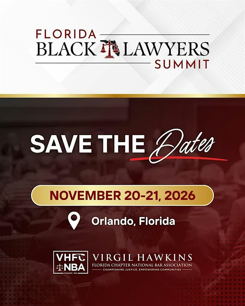Florida Black Lawyers Summit and Judicial Reception event banner