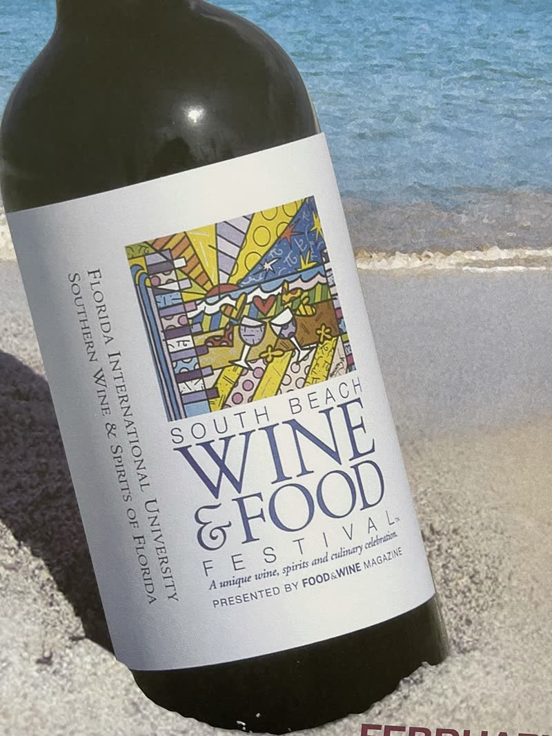 South Beach Wine and Food Festival poster art by Romero Britto