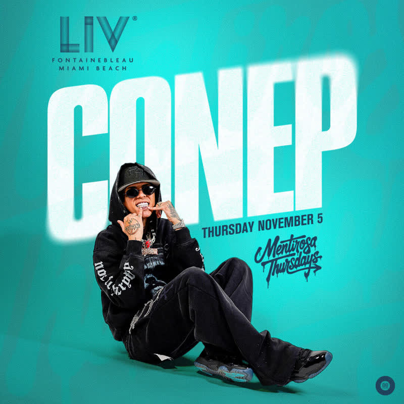 CONEP at LIV Miami event flyer