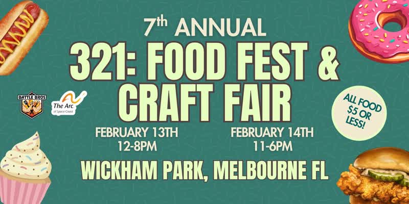 7th Annual 321 Food Fest and Craft Fair flyer, Wickham Park Melbourne
