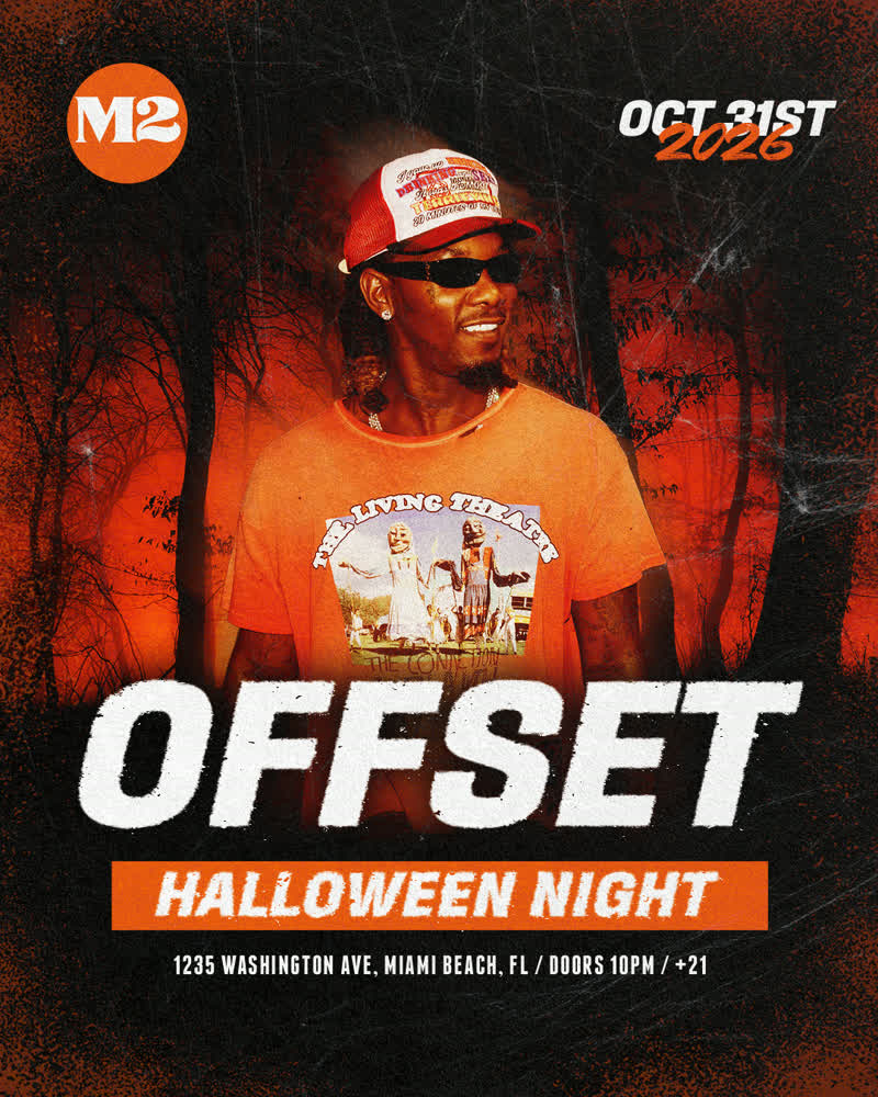 Offset Halloween flyer, M2 Miami Beach